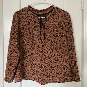 J.Crew Point Sur silk printed blouse xs